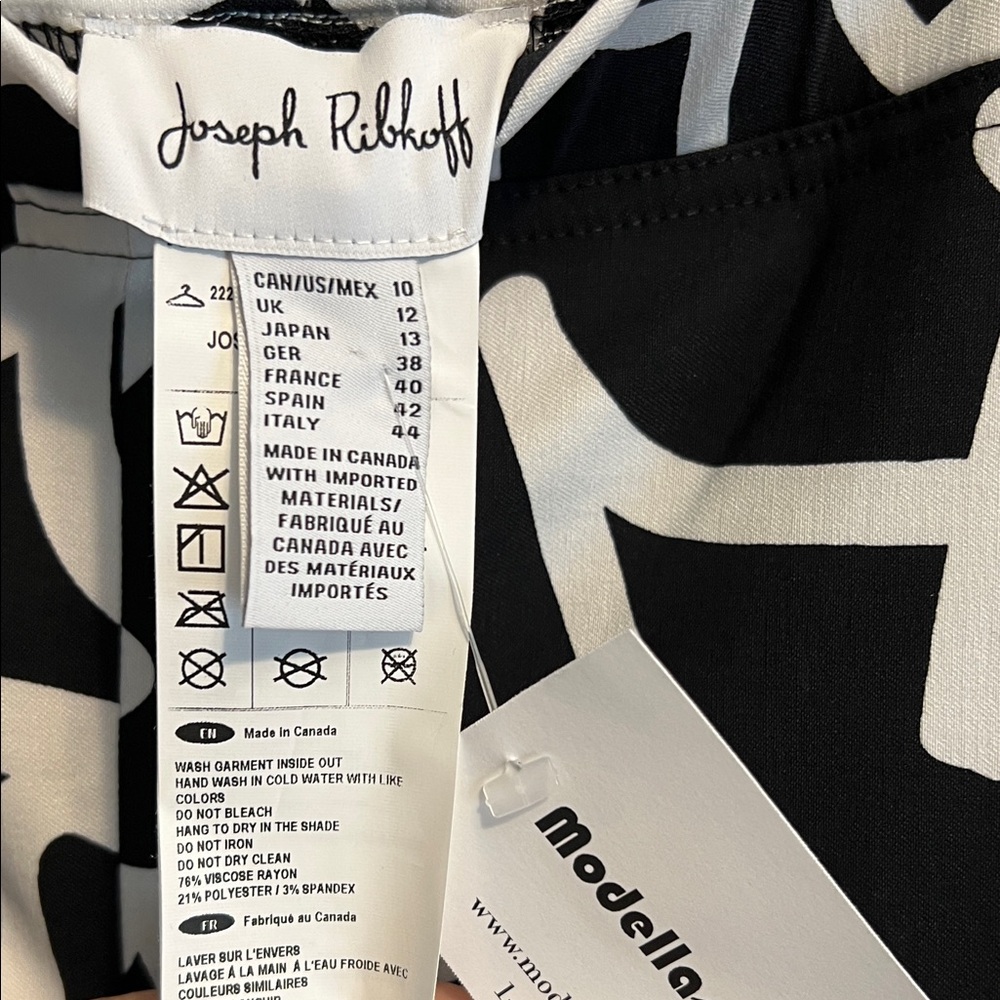 Joseph Ribkoff Black and White Ankle Pants - Picture 2 of 6